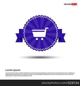 Shopping Cart icon - Purple Ribbon banner