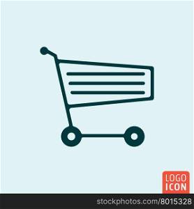 Shopping cart icon. Shopping cart icon. Shopping cart logo. Shopping cart symbol. Shopping basket isolated icon minimal design. Vector illustration.