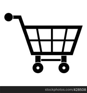 Shopping cart icon. Simple illustration of shopping cart vector icon for web. Shopping cart icon, simple style
