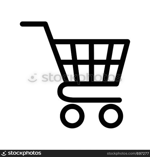 Shopping cart icon vector illustration isolated on white eps. Shopping cart icon vector illustration isolated eps