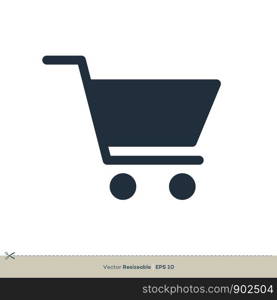 Shopping Cart Icon Vector. Trolley Logo Template Illustration Design. Vector EPS 10.