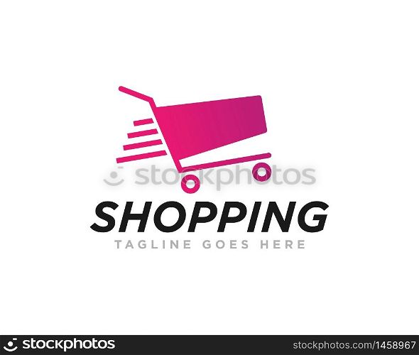 Shopping Cart Logo Design Vector