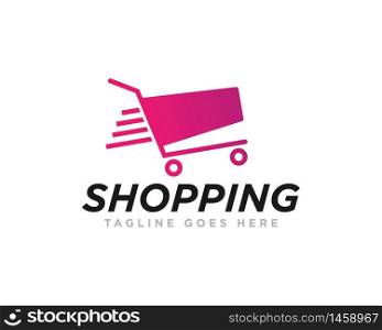 Shopping Cart Logo Design Vector
