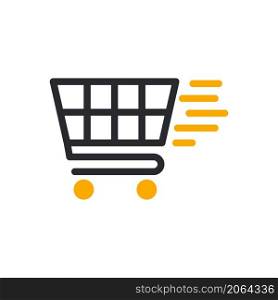 shopping cart logo line style