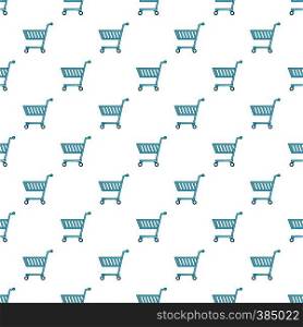 Shopping cart pattern. Cartoon illustration of shopping cart vector pattern for web. Shopping cart pattern, cartoon style