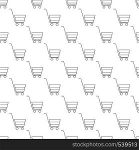 Shopping cart pattern seamless black for any design. Shopping cart pattern seamless