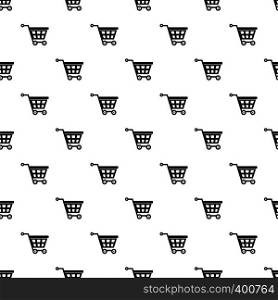 Shopping cart pattern. Simple illustration of shopping cart vector pattern for web. Shopping cart pattern, simple style