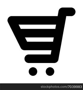 Shopping cart - Supermarket trolley, icon on isolated background