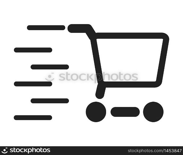 Shopping cart vector flat icon, shop pictogram.