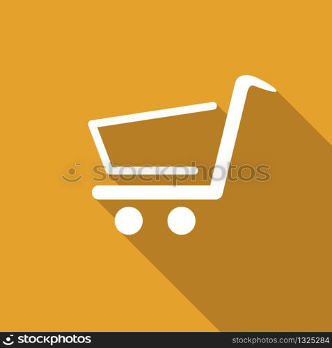 Shopping cart. Vector in flat design