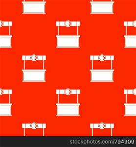 Shopping counter pattern repeat seamless in orange color for any design. Vector geometric illustration. Shopping counter pattern seamless