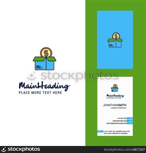 Shopping Creative Logo and business card. vertical Design Vector