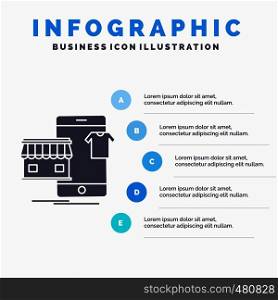 shopping, garments, buy, online, shop Infographics Template for Website and Presentation. GLyph Gray icon with Blue infographic style vector illustration.. Vector EPS10 Abstract Template background