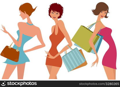 shopping girls