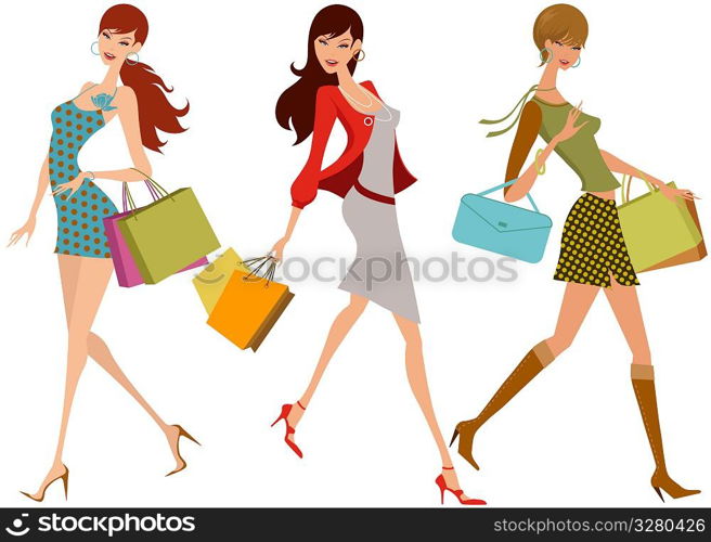 shopping girls