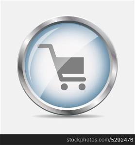 Shopping Glossy Icon Isolated Vector Illustration EPS10. Shopping Glossy Icon Vector Illustration