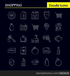 Shopping Hand Drawn Icon for Web, Print and Mobile UX/UI Kit. Such as: Cart, Trolley, Buy, Add, Cart, Trolley, Buy, Remove, Pictogram Pack. - Vector