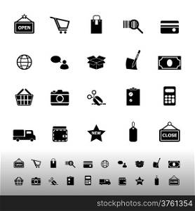 Shopping icons on white background, stock vector