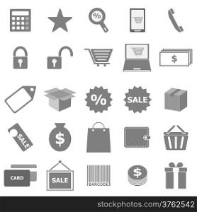 Shopping icons on white background, stock vector