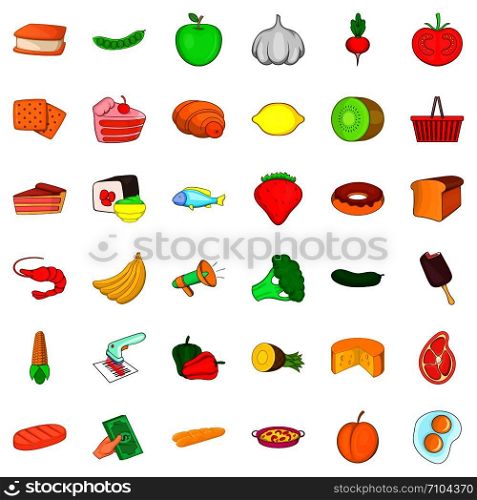 Shopping icons set. Cartoon style of 36 shopping vector icons for web isolated on white background. Shopping icons set, cartoon style