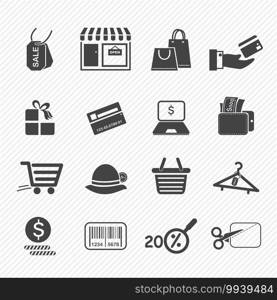 Shopping icons set illustration
