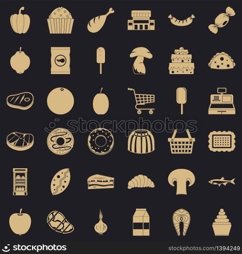 Shopping icons set. Simple style of 36 shopping vector icons for web for any design. Shopping icons set, simple style