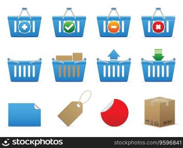Shopping icons set vector image