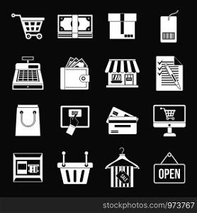 Shopping icons set vector white isolated on grey background . Shopping icons set grey vector