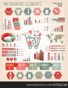 Shopping infographics. Vector.