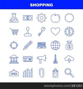 Shopping Line Icon for Web, Print and Mobile UX/UI Kit. Such as: Business, Finance, Growth, Chart, Business, Dollar, Finance, Target, Pictogram Pack. - Vector