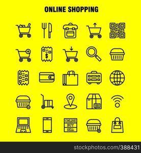 Shopping Line Icon Pack For Designers And Developers. Icons Of Buy, Online, Sale, Sell, Shopping, Bag, Shopping, Side, Vector