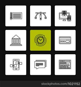 shopping , money , bank , dollar, invoice , idea , bulb, time , credit card , atm card , chemical , sale , icon, vector, design, flat, collection, style, creative, icons