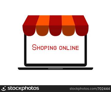 Shopping online. Business concept. Internet store. Notebook store Eps10. Shopping online. Business concept. Internet store. Notebook store