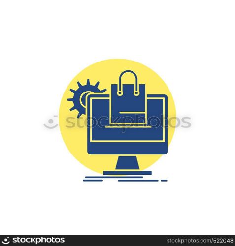 shopping, online, ecommerce, services, cart Glyph Icon.. Vector EPS10 Abstract Template background