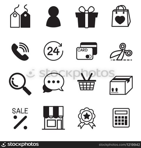 Shopping online icons Set