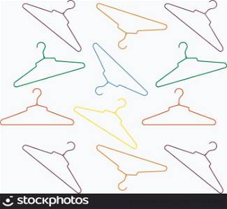 Shopping seamless pattern with hangers