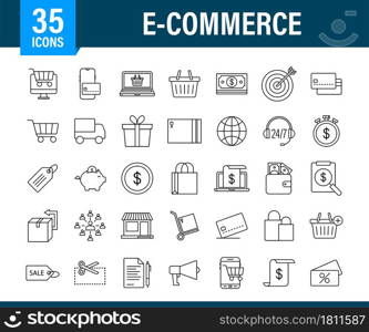 Shopping set icon for web design. E commerce. Discount coupon. Business icon. Price tag. Line vector. Vector stock illustration. Shopping set icon for web design. E commerce. Discount coupon. Business icon. Price tag. Line vector. Vector stock illustration.