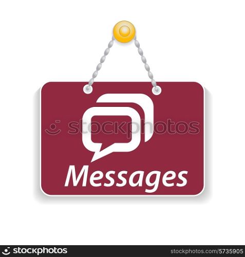 Shopping sign board with icon message