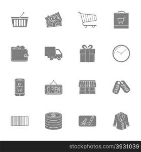 Shopping silhouettes icons set. Shopping silhouettes icons set illustration graphic design