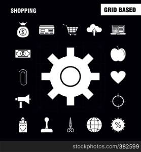 Shopping Solid Glyph Icon for Web, Print and Mobile UX/UI Kit. Such as: Business, Finance, Growth, Chart, Business, Dollar, Finance, Target, Pictogram Pack. - Vector