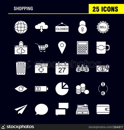 Shopping Solid Glyph Icon for Web, Print and Mobile UX/UI Kit. Such as: World, Globe, Internet, Map, Cloud, Arrow, Dawn, Download, Pictogram Pack. - Vector