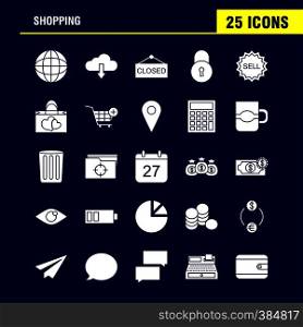 Shopping Solid Glyph Icon for Web, Print and Mobile UX/UI Kit. Such as: World, Globe, Internet, Map, Cloud, Arrow, Dawn, Download, Pictogram Pack. - Vector