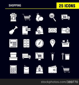 Shopping Solid Glyph Icon for Web, Print and Mobile UX/UI Kit. Such as: Building, Mall, Shopping, Shopping Mall, Shopping, Cart, Commerce, Pictogram Pack. - Vector