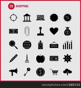 Shopping Solid Glyph Icon for Web, Print and Mobile UX/UI Kit. Such as: Business, Finance, Growth, Chart, Business, Dollar, Finance, Target, Pictogram Pack. - Vector