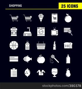 Shopping Solid Glyph Icon for Web, Print and Mobile UX/UI Kit. Such as: Cart, Trolley, Buy, Add, Cart, Trolley, Buy, Remove, Pictogram Pack. - Vector