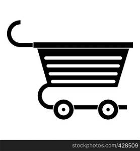 Shopping trolley icon. Simple illustration of shopping trolley vector icon for web. Shopping trolley icon, simple style
