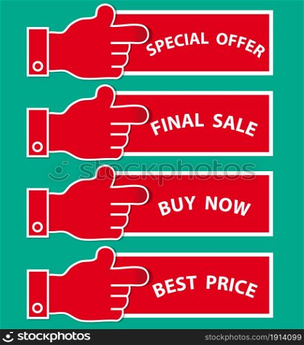 Shopping vector label/sticker set