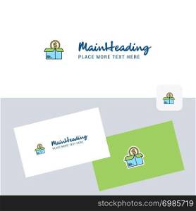 Shopping vector logotype with business card template. Elegant corporate identity. - Vector