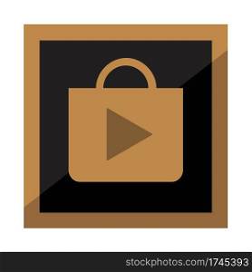 shopping video flat icon