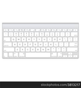 short aluminum computer keyboard. vector short aluminium computer keyboard